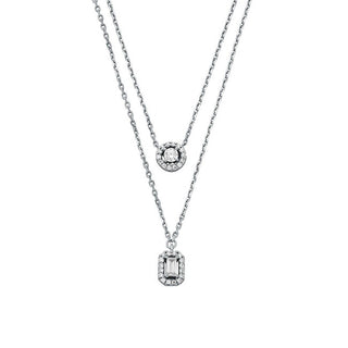 Michael Kors Collana Doppia In Argento Abbinata Brilliance Mkc1745Cz040