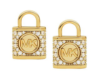 Michael Kors Pendientes de botón de plata con circonitas candado Mkc1628An710 