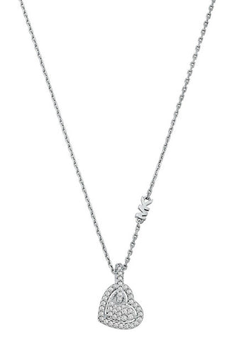 Michael Kors Collier en argent cœur avec zirconiums Premium Mkc1747Cz040 (Chaîne, Pendentif) 