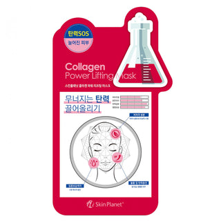 Mijin Skin Planet , Collagene, Lifting, Maschera in tessuto, Per il viso, 26 ml
