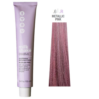 Milk Shake Creative Tinta permanente per capelli senza SLS/SLES .6.R Rosa metallizzato 100 ml