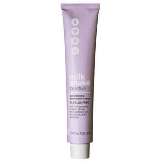 Milk Shake Tintura permanente per capelli Creative, senza SLS/SLES, 6.01|6NA Biondo scuro cenere naturale, 100 ml