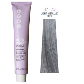 Milk Shake Creative senza SLS/SLES tinta permanente per capelli .17.AV grigio metallizzato chiaro 100 ml