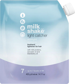Milk shake Catcher Luce, Fino a 7 Livelli di Schiaritura, Polvere Ossidante per Capelli, 400 g