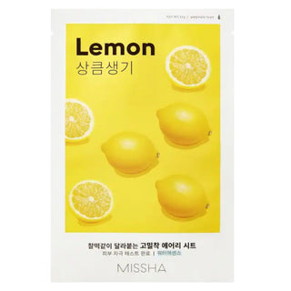 Missha Airy Fit Lemon Vitamina C Maschera in tessuto idratante Per il viso 19 g
