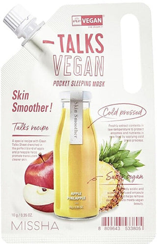 Missha Talks Vegan Squeeze Skin Smoother (Pocket Sleeping Mask) 10 g