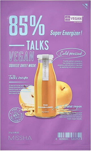 Missha Talks Vegan Squeeze Super Energizer (sheet mask) 27 g