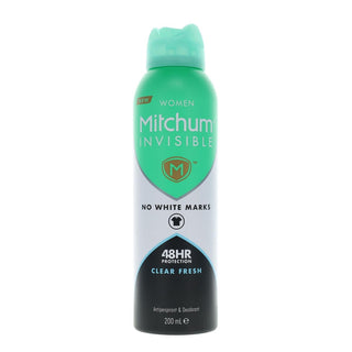 Mitchum Invisible Clear Fresh Deodorante Spray Idratante 48H Per Donna 200 ml