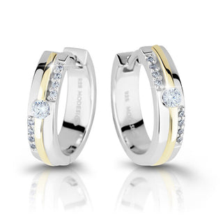 Modesi Bicolor silver Orecchini con zircons M26024