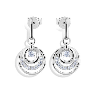 Modesi Shiny silver Orecchini con zircons J230CZ-WN