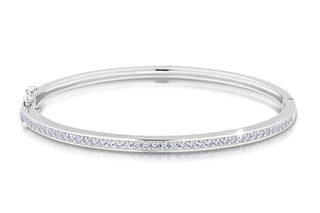 Modesi Bracciale Lucido E Massiccio Con Zirconi Cubici M01951