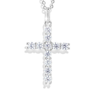 Modesi Silver-Plated Cross Necklace M00441 (Chain, Pendant) 