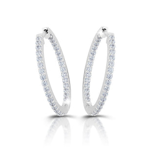 Modesi Elegant silver hoop Orecchini M02121 - Diameter: 2.9 cm
