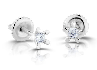 Modesi Orecchini Minimalisti In Argento Con Zirconi M00923