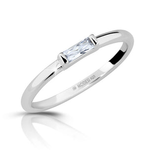 Modesi Minimalist silver Anello con zircon M01012 - Circonferenza: 59 mm