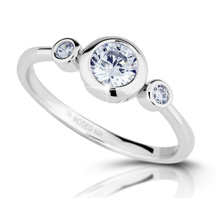 Modesi Anello In Argento Alla Moda Con Zirconi M02411 - Circuito: 50 Mm