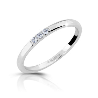 Modesi Delicato Anello In Argento Con Zirconi M01014 - Circuito: 52 Mm