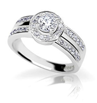 Modesi Anello In Argento Senza Tempo Con Zirconi Waiyt-R - Circuito: 58 Mm