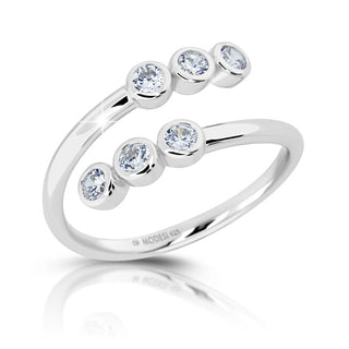 Modesi Affascinante Anello In Argento Con Zirconi M01013 - Circuito: 50 Mm