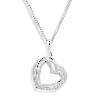 Modesi Heart Collana with zircons M43059