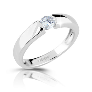 Modesi Silver Anello con cubic zirconia M01211 - Circonferenza: 54 mm