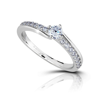 Modesi Engagement silver Anello con cubic zirconia M01115 - Circonferenza: 51 mm