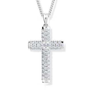 Modesi Sparkling silver Collana Cross M00141
