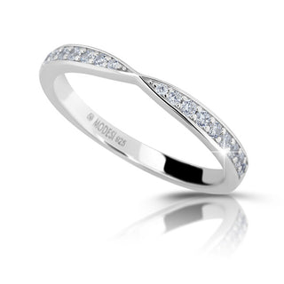 Modesi Anello In Argento Scintillante Con Zirconi M01111 - Circuito: 54 Mm