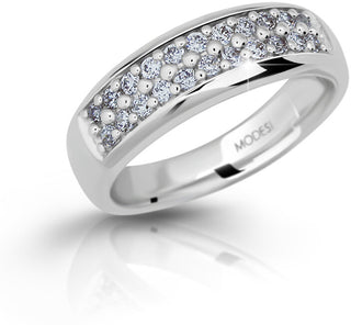Modesi Anello In Argento Scintillante Con Zirconi Cubici M11083 - Circuito: 50 Mm