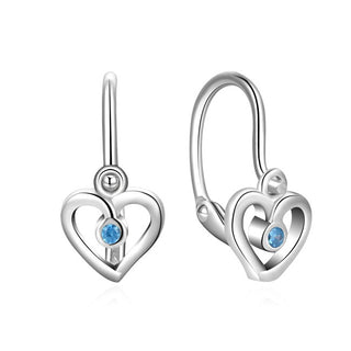 Moiss Children's silver Orecchini with zircons Heart E0000621