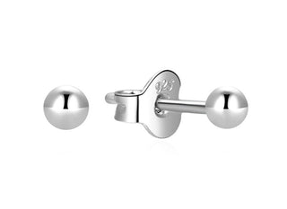 Moiss Minimalist silver Orecchini con stones E000142 - Diameter: 0.4cm