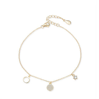 Moiss Elegante Bracciale Doppio Placcato Oro Con Zirconi B0000852