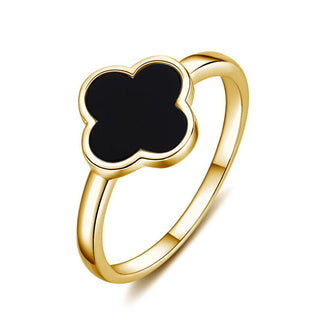 Moiss Elegant gold-plated Anello Four-leaf clover R0004481-P - Circuit: 57 mm