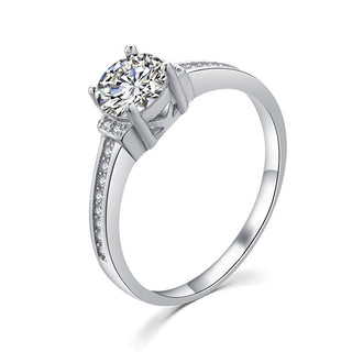 Moiss Elegant silver Anello con clear zircons R00006 - Circonferenza: 51 mm