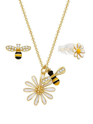 Moiss Playful gold-plated jewelry set Bees S0000692 (Collana, Orecchini)