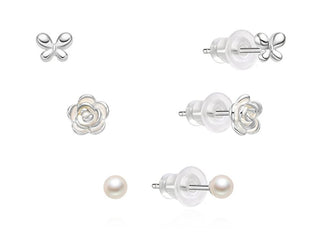 Moiss Giocoso Set de boucles d’oreilles en argent E0004876 (3 paires de boucles d’oreilles) 
