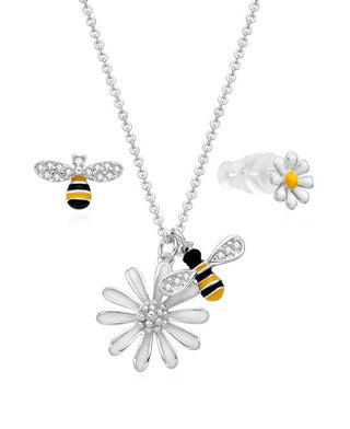 Moiss Playful silver jewelry set Bees S0000691 (Collana, Orecchini)