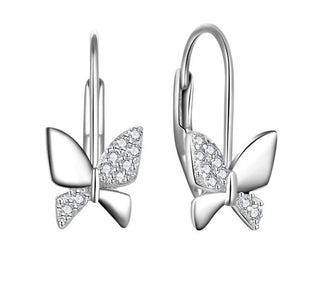 Moiss Bellissimi Orecchini In Argento Farfalle Con Zirconi Trasparenti E0000330