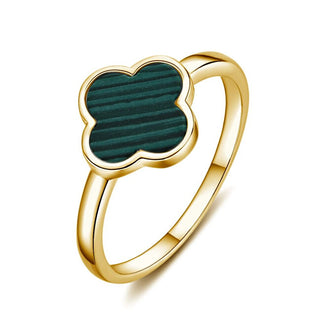 Moiss Luxury gold-plated Anello Four-leaf clover R0004486-P - Circuit: 53 mm