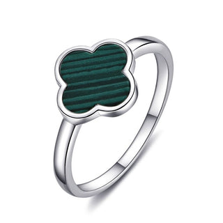 Moiss Silver lucky Anello Four-leaf clover R0004469-P - Circuit: 52 mm