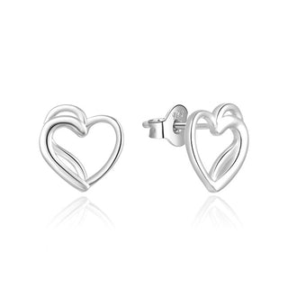 Moiss Gentle silver Orecchini studs Hearts E0002440