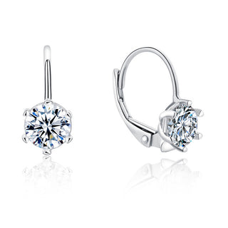 Moiss delicato silver Orecchini con clear zircons E0000676 - Dimension: 1.5 x 0.9 cm
