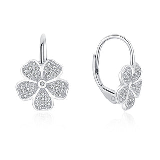 Moiss Charming silver Orecchini con zircons flowers E0000564