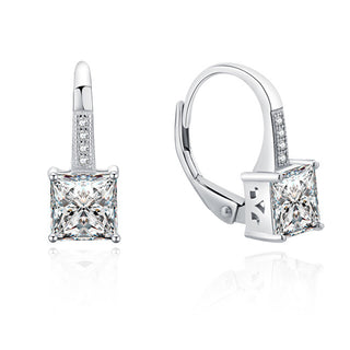 Moiss Pendientes Originales De Plata Con Circonitas Transparentes E0000665 