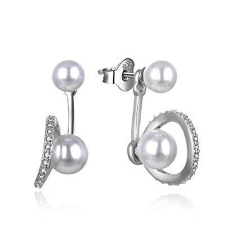 Moiss Originální orecchini in argento con perla 2v1 E0003088