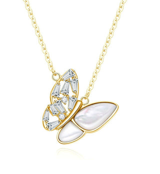 Moiss Gold-plated Collana con mother-of-pearl e zircons ETERNITY N0000944