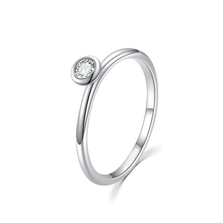 Moiss Charming silver Anello con clear zircon R00019 - Circonferenza: 53 mm