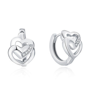 Moiss Romantic silver Orecchini con hearts E0000162