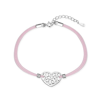 Moiss Braccialetto Romantico In Tessuto Rosa Cuore B0000981