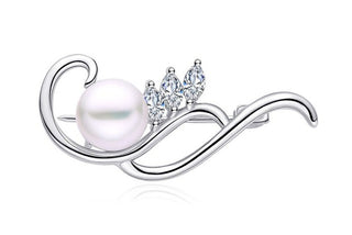 Moiss Spilla In Argento Con Zirconi E Perla Vera Op000004